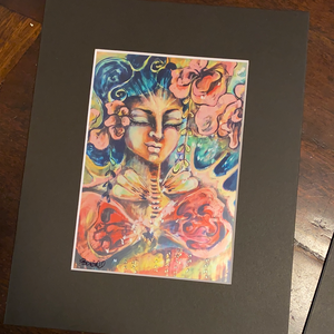 Blessing-matted print